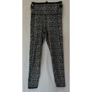 Women's Gap Fit Power Move High Rise Ankle Legging Black White Small Athletic